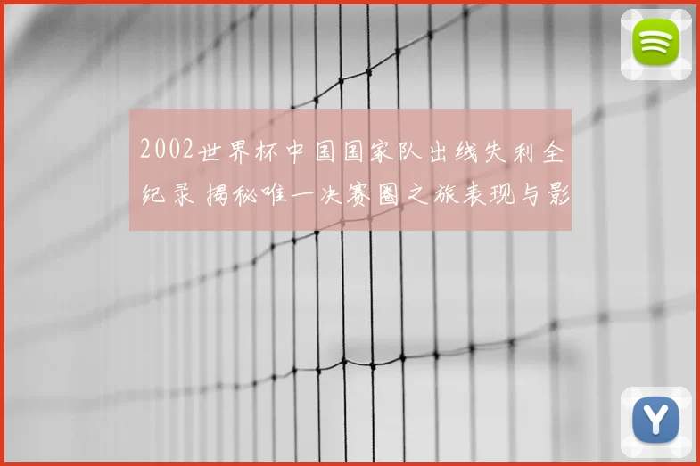 2002世界杯中国国家队出线失利全纪录 揭秘唯一决赛圈之旅表现与影响